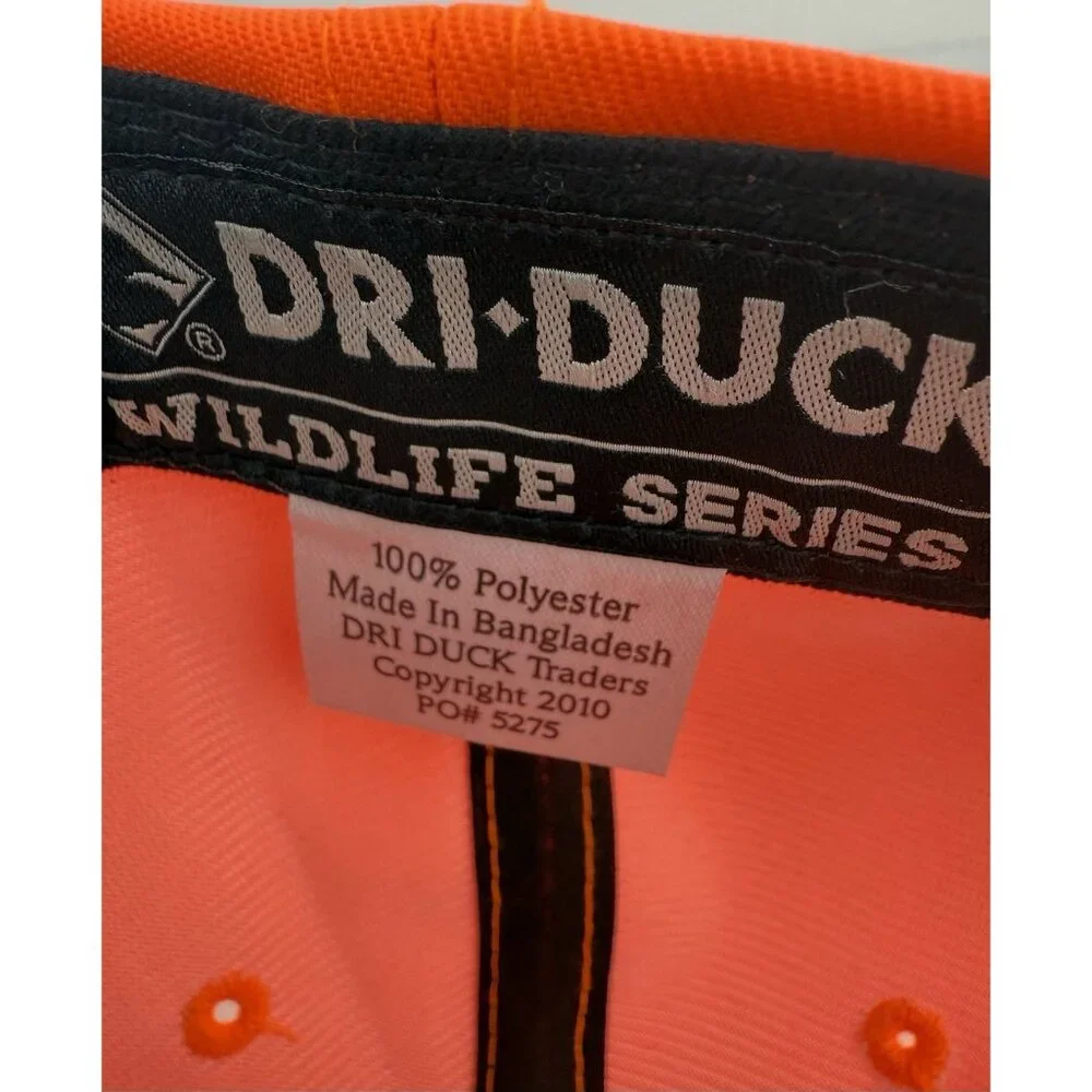 DRI Duck 3D Buck Blaze Hat Orange/Black‎ Low Profile Embroidered 3321 OSFM NWT